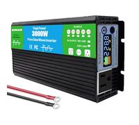 AISINILALAO 3000W Pure Sine Wave Inverter, Split Phase Car Power Inverter 12V 24V 48V 60V 72V To 110V 220V AC Converter per RV, Truck, Outdoor con 1 AC Outlets LCD Display,60V TO 220V