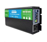 AISINILALAO 4000W DC 12V / 24V / 48V / 60V / 72V Pure Wave Inverter Caricabatterie Split Phase DC Input AC Output AC Inverter 110V / 220V Solar Power Inverter per Casa, Camper, Camion,Dc 24v,AC 110V