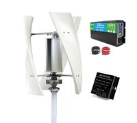 AISINILALAO 48v, velocità del Vento di 2,5 m/s per avviare Il Set di Turbine eoliche Verticali, generatore Eolico da 5000W 12V 220V con Controller MPPT per Uso Domestico e lampione Stradale