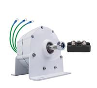 AISINILALAO Generatore a Magnete Permanente Senza Ingranaggi 6000W 12V-220V, con Base Generatore Eolico a energia Libera con Motore e raddrizzatore, Adatto per Turbine idrauliche/eoliche,24V