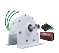 AISINILALAO Generatore a magneti permanenti 3000W 220V-12V, con Base, alternatore AC trifase Senza Ingranaggi, generatore Eolico Adatto per la Produzione di energia idroelettrica/eolica,220v