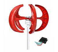 AISINILALAO Generatore Eolico A Magnete Permanente Trifase CA da 9000 W, Generatore Eolico A 5 Pale da 48 V, 24 V E 12 V, Kit Turbina Eolica con Controller per Sistema Solare Eolico Ibrido,24v