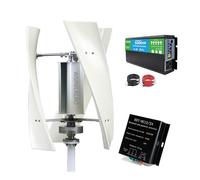 AISINILALAO Generatore Eolico da 3500W 12V 24V 48V, Mulino a Vento Portatile per RV, Barca, Rimorchio, Van e Ricarica All'Aperto Fuori Rete, Bassa velocità di Avvio 2,5M/S,48V