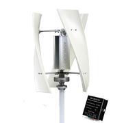 AISINILALAO Generatore Eolico Magnetico Verticale da 2000W Senza Rumore, 12V 24V 48V 220V 3 Pale con Controllore di Carica, Turbina Eolica ad ASSE Verticale per Giardino Esterno (Bianco),48V