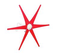 AISINILALAO Generatore Eolico Orizzontale a 6 Pale da 1500W, generatore Eolico AC 12V 24V 48V 220V, con regolatore di Carica Adatto per Illuminazione Stradale/Cortile (Rosso),12v