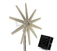 AISINILALAO Generatore Eolico Verticale da 5000W AC 12V 24V 48V, Mulino a Vento Domestico a Bassa velocità, Lanterna, generatore Eolico con Controller MPPT,48v