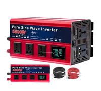 AISINILALAO Inverter di Potenza a Onda sinusoidale Pura da 72 V a 110 V, convertitore da 12 V CC a 110 V CA da 5500 W con 5 Prese di Corrente CA, Display LCD.,24V TO 110V