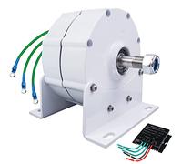 AISINILALAO Kit della turbina eolica del generatore a magneti permanenti di Giri/min Bassi 8000W, alternatori di CA a magneti permanenti di Fase 12V-220V 3 Gearless con Base per turbina eolica,12V