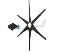 AISINILALAO Kit Generatore Eolico ad Alta Potenza 5000W 12V 24V 48V con Generatore Eolico a 6 Pale e Controller MPPT, Generatore Eolico per Sistema Ibrido Solare ed Eolico,48v