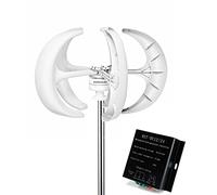 AISINILALAO Kit Generatore Eolico Verticale Silenzioso da 20000W per Giardino di Casa, 12V 24V 48V Piccola Turbina Eolica Verticale AC a Tre Fasi Maglev con Controller MPPT per Casa,220v