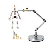 AISINILALAO Sistema Professionale di Staffe per Animazione Stop Motion Fai-da-Te con 5 Linker, Scheletro di Personaggio in Metallo da 12 Cm-20 Cm, per La Progettazione Animata del Personaggio,20CM