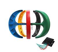 AISINILALAO Turbina Eolica ad ASSE Verticale a Bassa velocità di Avvio da 20000W, Kit Generatore Eolico Elicoidale 12V/24V con Controllore MPPT, Mulino a Vento a Spirale a 5 Pale per Casa,48v