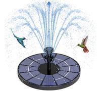 AISITIN 3,5W Fontana Solare da Giardino Esterno con 1500mAh Batteria Fontana Solare per Laghetto con 6 Ugelli Pompa Acqua Energia Solare per Bagno per Uccelli,Stagno,Decorazione del Giardino(1 pezzo)
