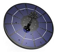 AISITIN 3,5W Fontana Solare da Giardino - Pompa ad Energia Solare con Batteria Integrata 1500mAh e 10 Ugelli Regolabili per Laghetti, Stagni, Bagno degli Uccelli e Elementi Decorativi per Il Giardino