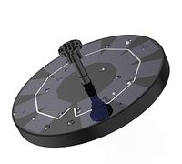 AISITIN Fontana Solare da Giardino Esterno 2,5W con 1200mAh Batteria Fontana Solare per Laghetto con 6 Ugelli Pompa Acqua Energia Solare per Bagno per Uccelli,Stagno,Decorazione del Giardino