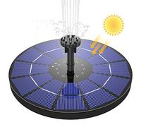 AISITIN Fontana Solare da Giardino Esterno 3,5W con 1500mAh Batteria Fontana Solare per Laghetto con 10 Ugelli Pompa Acqua Energia Solare per Bagno per Uccelli,Stagno,Decorazione del Giardino