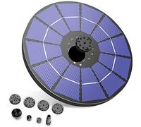 AISITIN Fontana Solare da Giardino Esterno 3,5W con Batteria 1500mAh - Pompa Acqua Energia Solare con 10 Ugelli per Laghetti, Stagni, Bagno degli Uccelli e Decorazioni per Il Giardino