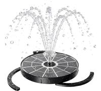 AISITIN Fontana solare per esterni, aggiornata, 3,7 W, per esterni, con 4 effetti di spruzzo, pompa solare per laghetto, fontana galleggiante per giardino, bagno di uccelli, stagno, gioco d'acqua