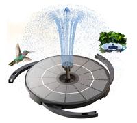 AISITIN Fontana solare per esterni, migliorata, 2,8 W, pompa solare per fontana con diversi effetti di spruzzo, pompa solare per laghetto con batteria, fontana solare per esterni, per giardino, stagno