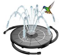 AISITIN Fontana Solare, Pompa per Acqua per Piscina Con Fontana Solare Con Luce, Materiale PCB in Silicio Monocristallino, Fontana Solare Con Processo di Laminazione PET, Adatta per Giardini e Stagni