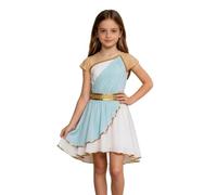 Aislor Bambini Costume Nobiltà Romana Vestiti del Dio della Guerra Romano | Vestito Forma A,Blocchi Colorati,Cerniera Invisibile Sulla Schiena,La Festa,Compleanno,Natale,Giorni Storici Scolastici