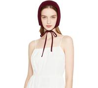 Aislor Cappello Cosplay Coloniale Berretto Coppa Imbottito Medievale Cappello Vittoriano Donne in Stile Contadino Cappelli Coloniali Vintage Rosso Vino Taglia Unica