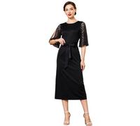 Aislor Donna Abito Cerimonia da Vestiti Eleganti Cocktail da Elegante Lungo | Con Cerniera Posteriore,Vestibilità Ampia,Manica 3/4,Damigella D’Onore,Banchetto,Cena,Cocktail,Celebrazione,Nozze Della Sposa