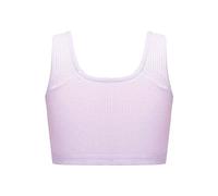 Aislor Reggiseno Casual per Bambina Tinta Unita Canotta Sportiva da Allenamento Ragazza Canottiera da Ballo Yoga Crop Top Viola 11-12 Anni