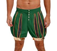 Aislor Uomini Adulti Abito del XVIII secolo Calzoncini da spettacolo Calze da danza Costume di principe e re maschile Alta vita Calzoni larghi Green XXL