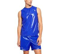 Aislor Uomo Set Abbigliamento Sportivo Due Pezzi Set Top Senza Maniche E Bermuda Jogging Completo Due Pezzi Top Olografico Appuntamento Blu reale S