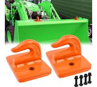 Aisny Accessori per Trattori, 2 PCS 3/8" Ganci Benna Trattore Accessori Trattore Gancio Rimorchio Gancio Presa Max 15.000lbs con Piastra Supporto Ganci Imbullonati Benna per Trattore RV UTV Truck