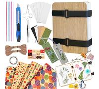 Aisny Set di pressa per fiori, set professionale per la conservazione dei fiori, 6 strati, per adulti e bambini, ottimo regalo per gli amanti dell'artigianato, con 4 carta da regalo