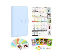 Aisnyho Kit di accessori per pellicole istantanee per fotocamere Instax Mini LiPlay 12 11 9 8+ 8 evo 99 SE 40 90 70 50S 26 25 7S, include album/adesivi pellicola/mini cornice/clip colorata, Blu