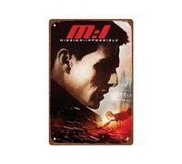 AISONSITE Mission Impossible Movie Man Cave Decor Mission Collection Movie Targa in metallo da parete in latta regalo retrò decorazioni vintage 20,3 x 30,5 cm