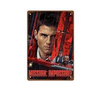 AISONSITE Targa in metallo da parete in metallo con scritta Mission Impossible Movie Mission Collection, decorazione per la grotta dell'uomo, regalo retrò, decorazione vintage, 20,3 x 30,5 cm