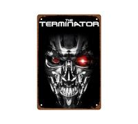 AISONSITE Targa in metallo da parete in metallo con scritta "Terminator Judgment Day", poster di fantascienza cinematografica, decorazione per la grotta dell'uomo, decorazione vintage, regalo retrò