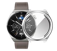 AISPORTS 2 Pezzi Custodia Protettiva Compatibile con Huawei Watch GT 3 PRO Titanium 46mm Pellicola Protettiva, TPU Protettiva in Silicone Custodia Protettiva per Huawei Watch GT3 PRO Titanium 46mm