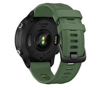 AISPORTS Cinturino in Silicone Compatibile con Garmin Fenix 7/6/6 Pro/5/5 Plus, Design Unico, 22mm, Verde Oliva, Black