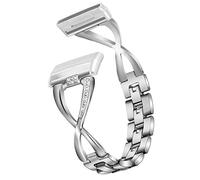 AISPORTS Compatibile con Cinturino Fitbit Versa 4/Fitbit Sense 2 Cinturino Donna, Cristallo Bling Glitter Diamante Strass Gioielli Cinturino in Metallo Cinturino di Ricambio per Fitbit Versa 4/Sense 2