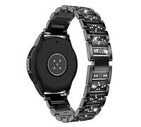 AISPORTS Compatibile con Samsung Galaxy Watch Active 2 Cinturino,20mm Cinturino a Sgancio Rapido Glitter Diamond Jewelry Bracciale in Metallo Cinturino di Ricambio per Galaxy Watch 3 41mm/42mm/Active