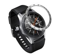 AISPORTS Compatibile con Samsung Gear S3 Frontier/Classic Anello per Lunetta Copertura Adesiva Antigraffio Ghiera con Quadrante in Acciaio Inossidabile Cover Protettiva per Samsung Galaxy Watch 46mm