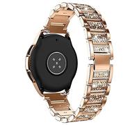 AISPORTS Compatibile per Huawei Watch GT2 42mm Cinturino, 20mm a Sgancio Rapido Glitter Gioielli con Diamanti Cinturino di Ricambio in Metallo per Vivoactive 3/Vivomove HR/Forerunner 245/645