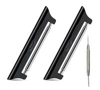 AISPORTS Compatible con Apple Watch Adaptador de 38mm 40mm, Apple Watch Correa Conector Estiramiento de Acero Inoxidable Cierre de Conexión de Resorte para Apple Watch SE/iWatch Series 6/5/4/3/2/1