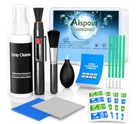 Aispour Kit di pulizia professionale per fotocamera e foto, kit di pulizia 10 in 1 per fotocamera incluso, spazzola per la pulizia del sensore e soluzione per la pulizia dell'obiettivo della