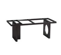 AITEKODVG Desk Replacement Leg, Metal Furniture Legs, Heavy Duty Office Base Replacement Parts, Reinforced Crossbeams Iron Desk Legs, Match With Various Table Tops(Gold,140x60x73cm)