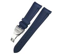 AITEKODVG Festre di gomma curva in gomma 22mm 20mm per Tudor Black Bay 41mm Pelagos 42mm 1958 Blue Sports Watch Strap
