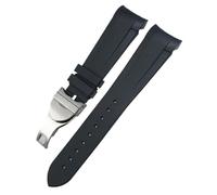 AITEKODVG Festre di Gomma Curva in Gomma 22mm 20mm per Tudor Black bay 41mm Pelagos 42mm 1958 Blue Sports Watch Strap