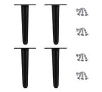 AITEKODVG Gambe di mobili in metallo 4 pezzi divano nero/oro Tavolo Supporto Caratteri Caratteri Distanza di sostituzione fai -da -te Fede non Slip Silent 30cm Oro