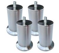 AITEKODVG Gambe mobili mobili in acciaio inossidabile regolabile 4 pcs 60 cm/23.6in gambe da tavolo in metallo per divano fai -da -te tavolino da tavolo da cavo M10 Capioni incluse