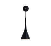 AITEKODVG Lampada da parete moderna E27 Lampada da parete a LED Lampada da parete per camera da letto Soggiorno Scala Hotel Cucina Apparecchio di illuminazione, Nero